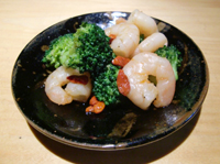 えびとブロッコリーのオイスターソース炒め